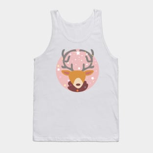 Beautiful Cartoon Deer Art Print Tank Top